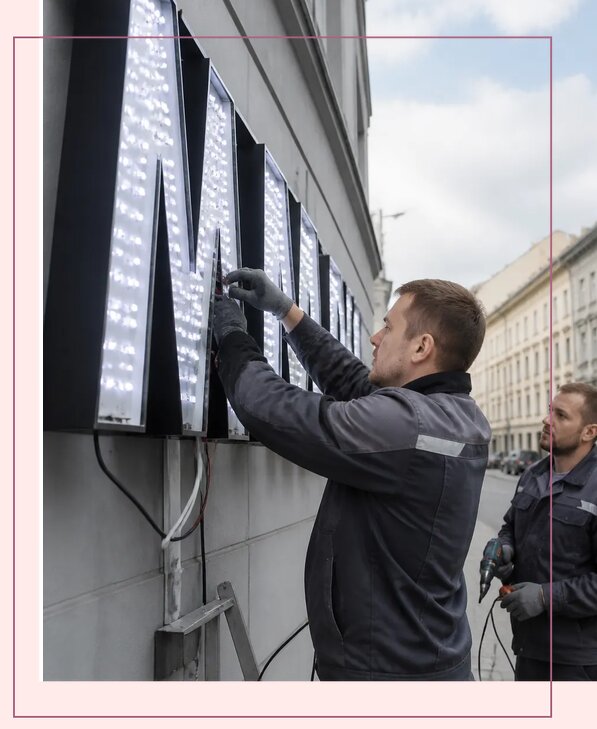 Изготовление и монтаж светодиодных LED вывесок в Прохладном